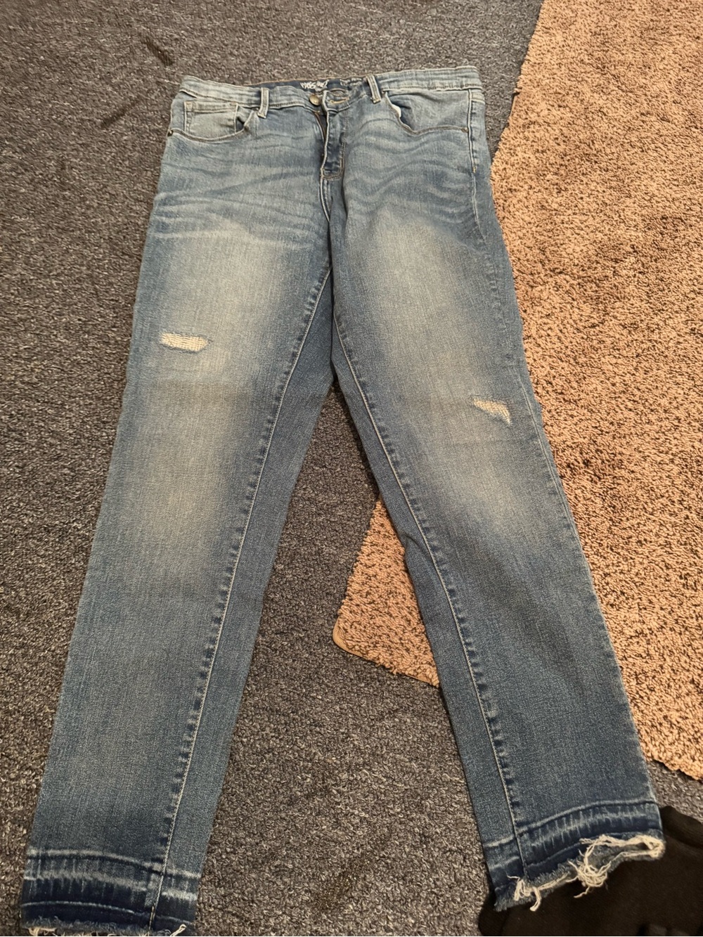 Mossimo Supply Co. Light Blue Boyfriend Jeans with Distress